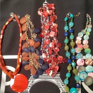 Lot of Colorful Beaded Necklaces